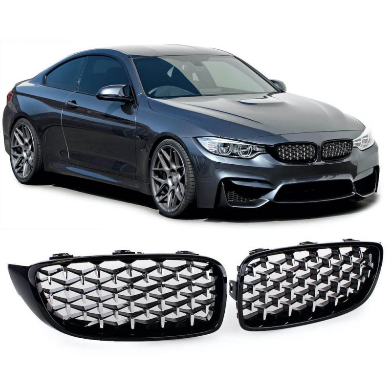2x grilles de calandre BMW Serie 4 F32 F33 F36 F82 F83 Exclusive 13+