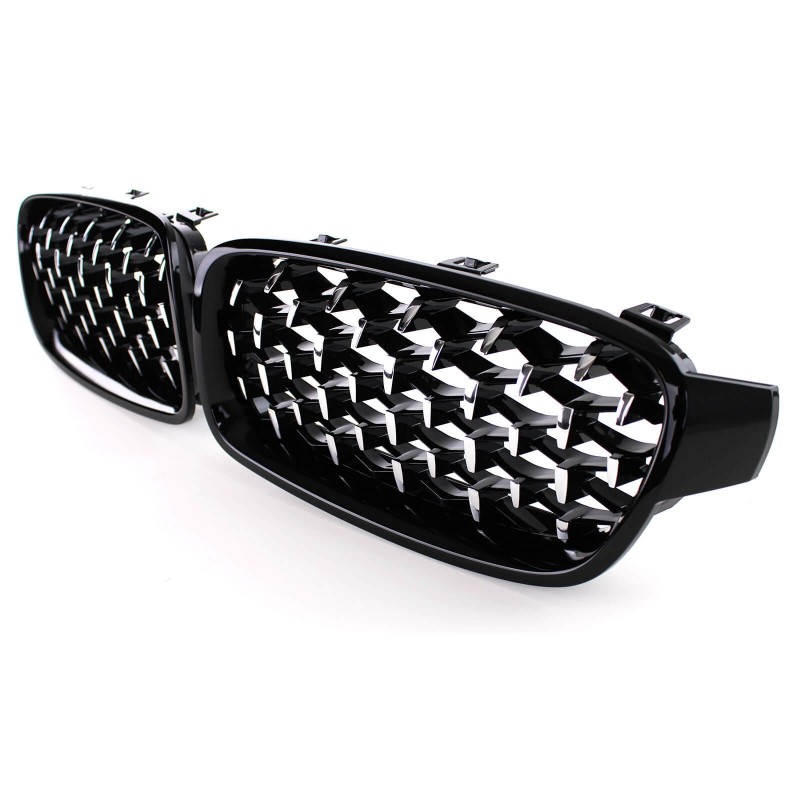 Calandre Avant Noire Mat Pour BMW Série 3 F30/F31 (2012-2018) – Style Kidney Grille, ABS, Installation Clip - 13