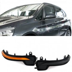 Clignotants à LED noirs BMW Série 2 F45 F46 (13-18) X1 F48 (14-18)