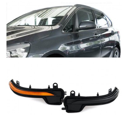 Clignotants à LED noirs BMW Série 2 F45 F46 (13-18) X1 F48 (14-18)
