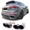 Embout d'échappement double noir GTS optic Porsche Cayenne 92A Facelift (14-17)