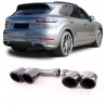 Embouts d'échappement Look GTS noir pour Porsche Cayenne PO536 9YA (+18)