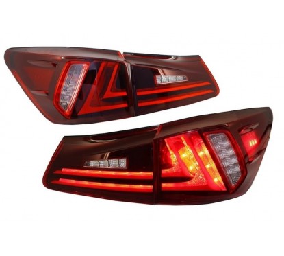 Feux arrières à LED adaptables sur LEXUS IS XE20 (06-12) Barre de signalisation Facelift New XE30 Rouge Clair