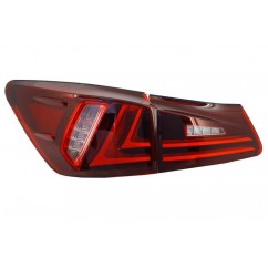 Feux arrières à LED adaptables sur LEXUS IS XE20 (06-12) Barre de signalisation Facelift New XE30 Rouge Clair