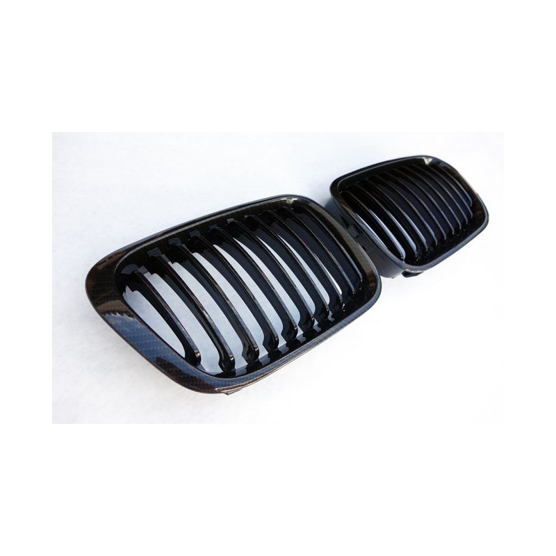2x Grilles de Calandre BMW Série 3 E46 Carbone (98-05)