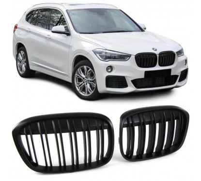 Calandre noire mat BMW X1 F48 (+14)