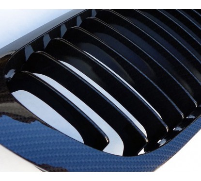 2x Grilles de Calandre BMW Série 3 E46 Carbone (98-05)