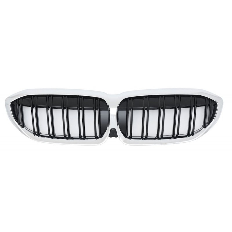 Calandre BMW serie 3 G20 G21 Chrome et Noir (19+)