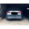Diffuseur arriere + embouts d'echappements Audi A3 sportback 8V Facelift 16-19 Look RS3