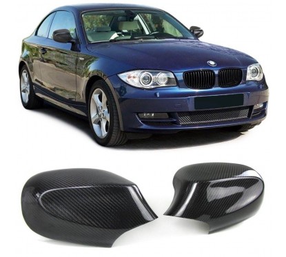 2x Coques retroviseur Carbone BMW serie 1 E81 E82 E87 E88 09-13