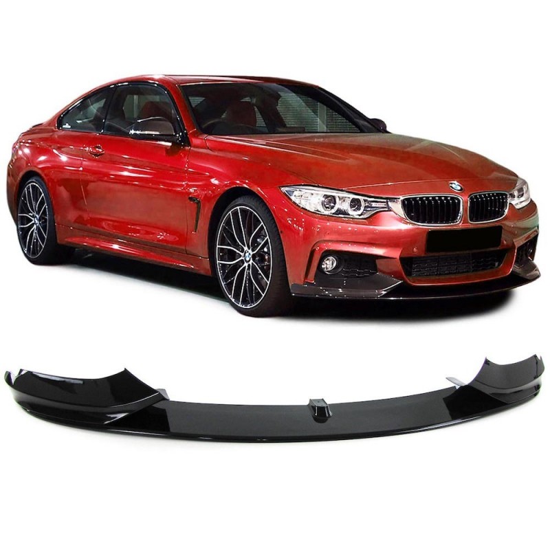 Rajout pare choc avant noir brillant BMW série 4 F32 F33 F36 avec pack M (13-19)