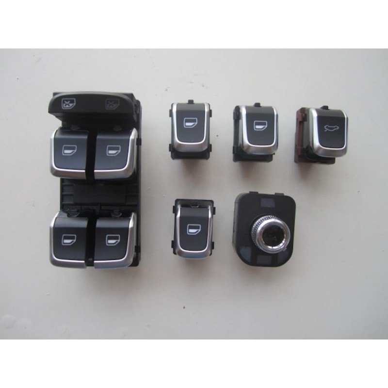 Pack commandes de vitres Audi finition Alu A4 B8, A5, Q5 (08-15) Pack commandes de vitres Audi finition Alu A4 B8, A5, Q5 (08-15)