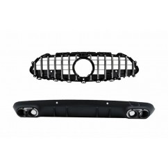 Calandre + Diffuseur + embouts Mercedes CLS C257 Look GT-R AMG 18+