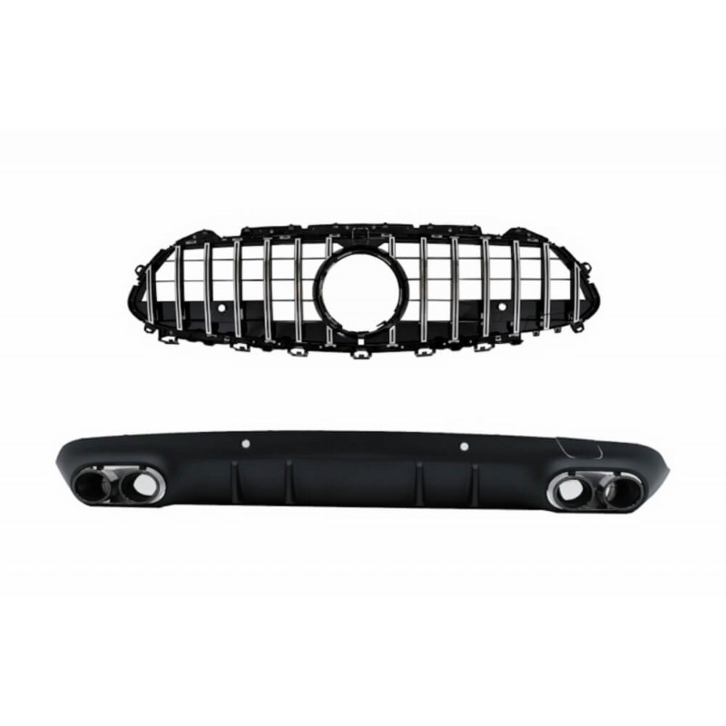 Calandre + Diffuseur + embouts Mercedes CLS C257 Look GT-R AMG 18+