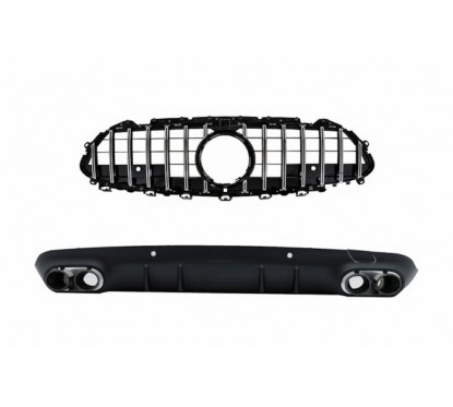 Calandre + Diffuseur + embouts Mercedes CLS C257 Look GT-R AMG 18+