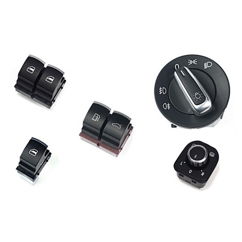 Pack commandes de vitres et feux adaptable sur Vw Passat CC, B6, B7 finition Alu