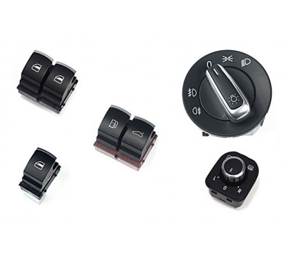 Pack commandes de vitres et feux Vw Passat CC, B6, B7 finition Alu