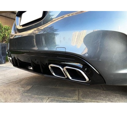 Diffuseur arriere + echappements Mercedes Classe C W205 S205 Look C63s avec pare choc AMG 14-18