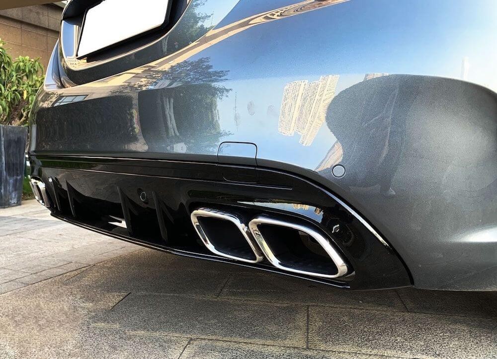 Diffuseur Arrière Fibre De Carbone Pour Mercedes W205 - Look Sport & Aérodynamique Améliorée, Installation Facile Incluse