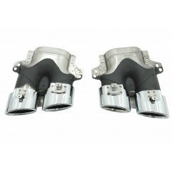 Diffuseur arrière et embouts d'échappement chromés Mercedes Classe CLS C257 (2018+) CLS53 Design Night Package