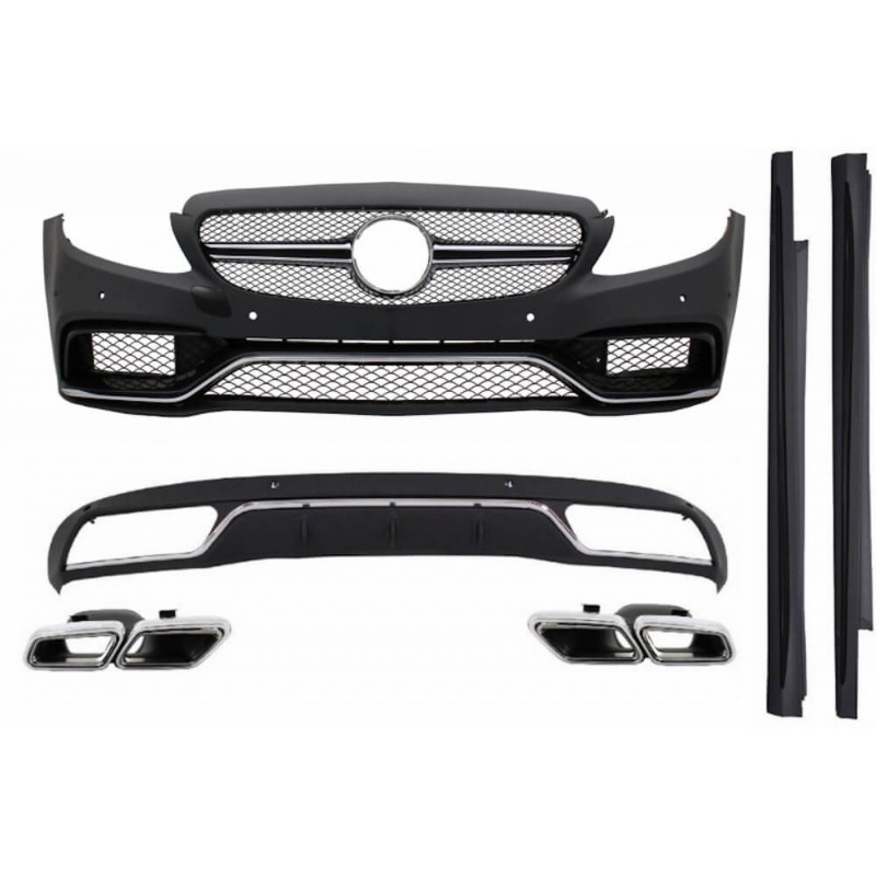 Kit carrosserie Mercedes Classe C W205 Look C63 AMG (modèle standard) 14-18 Kit carrosserie Mercedes Classe C W205 Look C63 AMG (modèle standard) 14-18