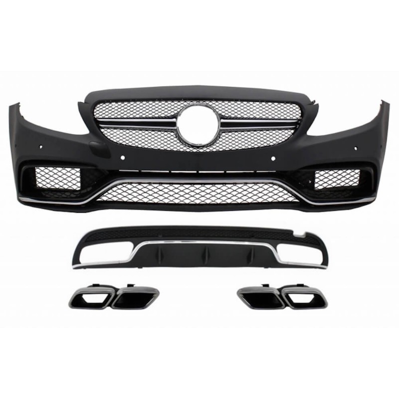 Kit carrosserie Mercedes Classe C W205 Look C63 AMG (modèle avec pack AMG) 14-18 Kit carrosserie Mercedes Classe C W205 Look C63 AMG (modèle avec pack AMG) 14-18