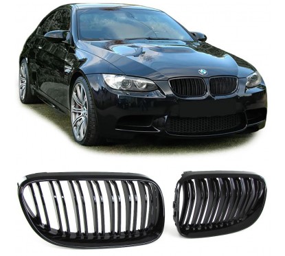 2x Grilles de Calandre BMW E92 E93 LCI 10-13 Noir Brillant M Performance