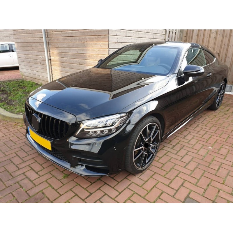 Grille De Calandre Avant Panamericana GT Pour Mercedes Classe C W205/C205 (2015-2018) - Noir Brillant - ABS - Remplacement - 2