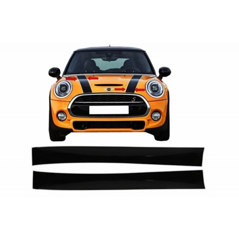 Sticker capot noir et blanc MINI R50 R52 R53 R56 R57 Clubman R55 (2001-2017)