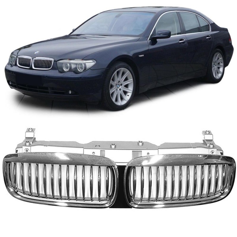 2x Grilles de Calandre BMW E65 E66 01-05 Chrome