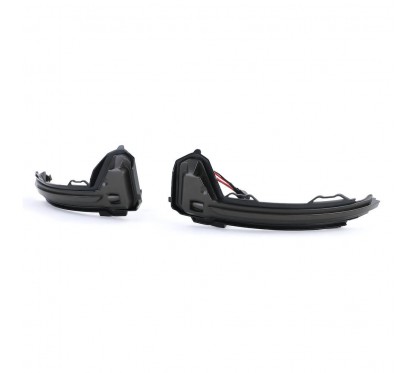 2x Clignotants de rétroviseurs noir fumé à LED Dynamiques adaptable sur Vw Tiguan 2 16+