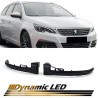 Clignotants de rétroviseurs noir fumé à LED Dynamiques Peugeot 308 13+