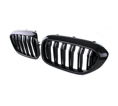 2x Grilles de Calandre Serie 5 M Performance Carbone G30 G31 (17-20)