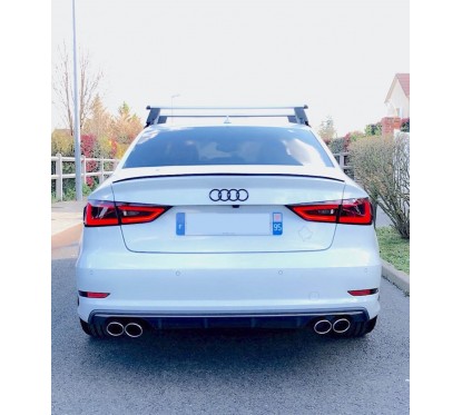 Diffuseur arrière Audi A3 8V berline/cabriolet (avec Pack S-Line) Look S3 12-16 (2+2)