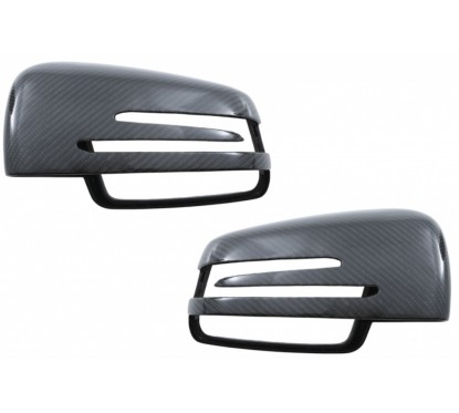 2x Coques retroviseur Mercedes Carbone W176