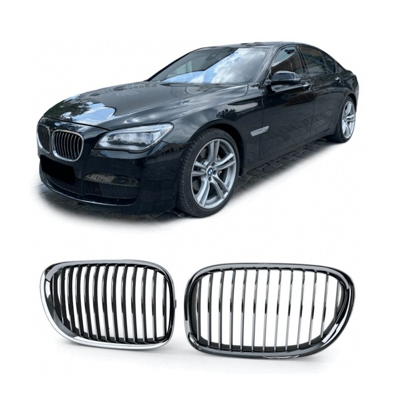 2x Grilles de calandre BMW serie 7 Chrome 08-13