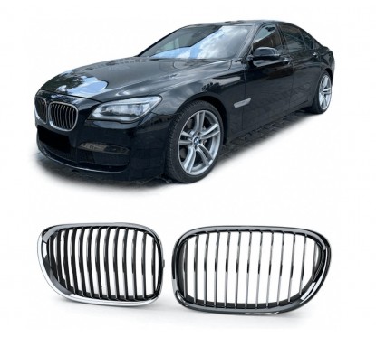 2x Grilles de calandre BMW serie 7 Chrome Noir Mat 08-13