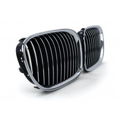 2x Grilles de calandre BMW serie 7 Chrome Noir Mat 08-13