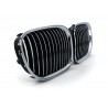 2x Grilles de calandre BMW serie 7 Chrome Noir Mat 08-13