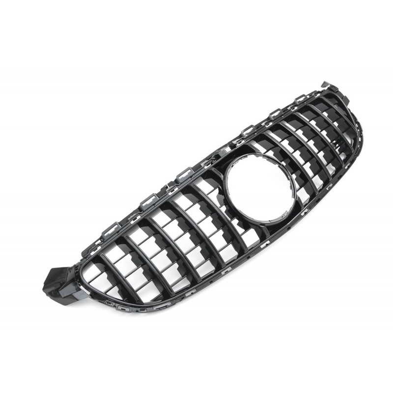 Calandre Mercedes pour C63 AMG W205 avec caméra Noir brillant (14-18) Moteur AMG Uniquement