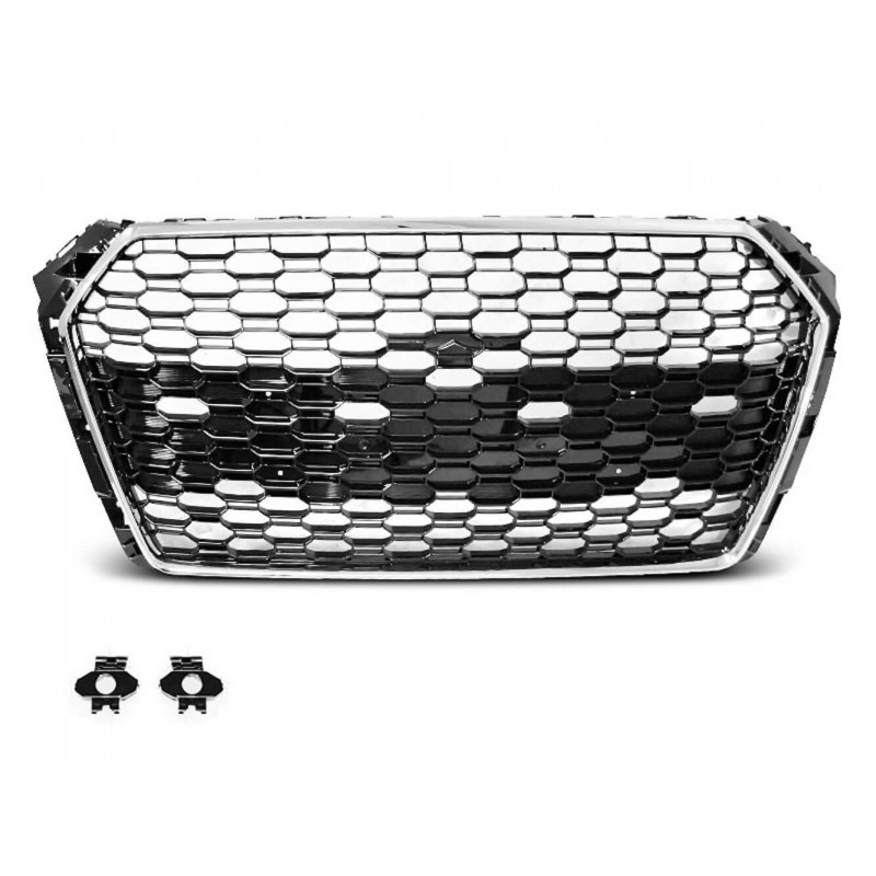 Calandre Audi A4 B9 Chrome / Noir Look RS4 (15-19)