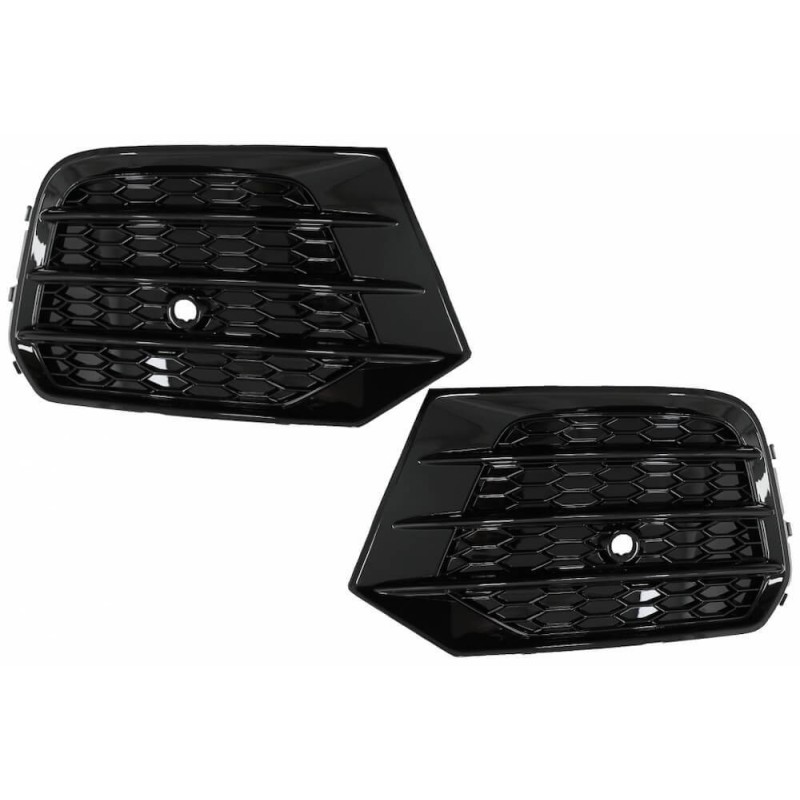 2x Grilles anti brouillard Audi Q3 Facelift Look RSQ3 noir brillant 14-17