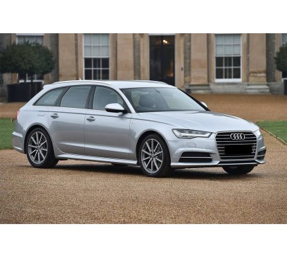 2x Grilles anti brouillard noir et chrome Audi A6 C7 S-Line (15-18)