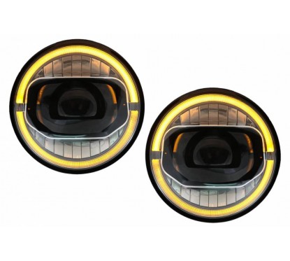 2x Phares LED Jeep Wrangler 07-17