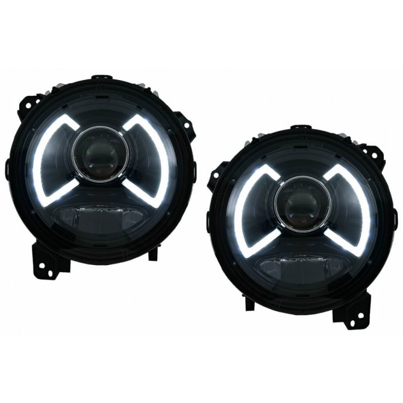 2x Phares LED Jeep Wrangler (18-23)