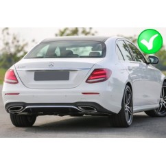 Diffuseur noir laqué + embouts d'échappement Mercedes classe E W213 (+16)