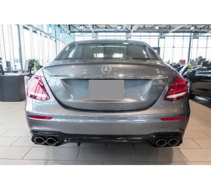 Diffuseur noir + embouts d'échappement ronds Noir Look AMG Mercedes classe E W213 (16-20)