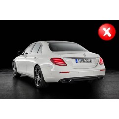 Diffuseur noir laqué + embouts d'échappement Mercedes classe E W213 (+16)