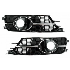 Grilles de calandre inferieur Audi A6 C7 4G Noir Chrome 15-18
