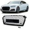 Calandre Audi A5 B9 F5 Look RS Noir Brillant 16+